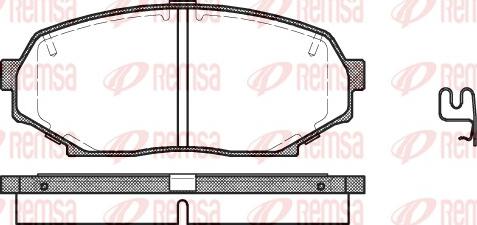 Remsa 0338.12 - Тормозные колодки, дисковые, комплект avtokuzovplus.com.ua