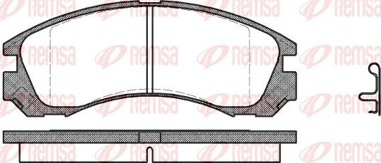 Remsa 0354.22 - Комплект гальмівних колодок з 4 шт. дисків autocars.com.ua