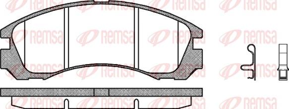 Remsa 0354.32 - Гальмівні колодки, дискові гальма autocars.com.ua