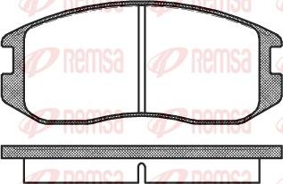 Remsa 0357.00 - Комплект гальмівних колодок з 4 шт. дисків autocars.com.ua