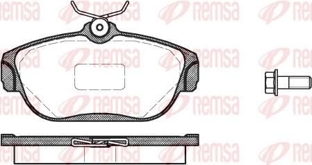 Remsa 0368.00 - Тормозные колодки, дисковые, комплект avtokuzovplus.com.ua