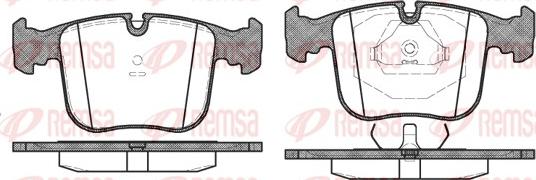 Remsa 0380.00 - Гальмівні колодки, дискові гальма autocars.com.ua