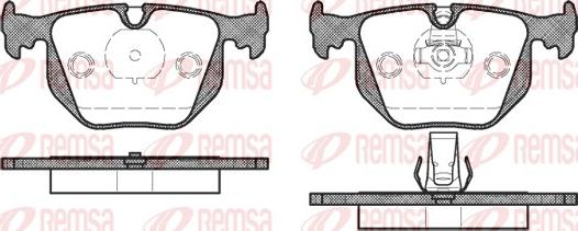 Remsa 0381.20 - Комплект гальмівних колодок з 4 шт. дисків autocars.com.ua