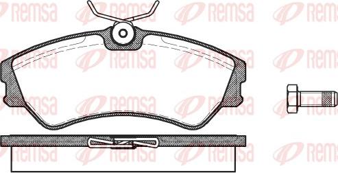 Remsa 0383.00 - Тормозные колодки, дисковые, комплект avtokuzovplus.com.ua