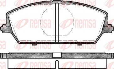 Remsa 0387.00 - Гальмівні колодки, дискові гальма autocars.com.ua