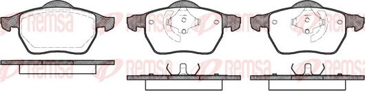 Remsa 0390.50 - Тормозные колодки, дисковые, комплект autodnr.net