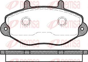 Remsa 0392.00 - Гальмівні колодки, дискові гальма autocars.com.ua