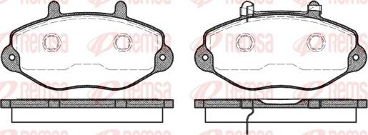 Remsa 0392.02 - Тормозные колодки, дисковые, комплект avtokuzovplus.com.ua