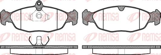 Remsa 0393.00 - Комплект гальмівних колодок з 4 шт. дисків autocars.com.ua