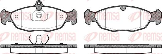 Remsa 0393.20 - Тормозные колодки, дисковые, комплект avtokuzovplus.com.ua