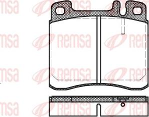 Remsa 0408.00 - Гальмівні колодки, дискові гальма autocars.com.ua