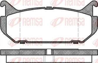 Remsa 0416.00 - Тормозные колодки, дисковые, комплект avtokuzovplus.com.ua