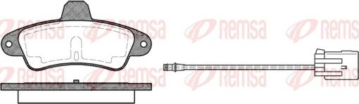 Remsa 0433.02 - Тормозные колодки, дисковые, комплект avtokuzovplus.com.ua