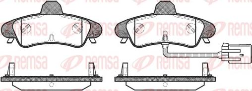 Remsa 0433.12 - Тормозные колодки, дисковые, комплект avtokuzovplus.com.ua