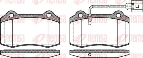 Remsa 0434.01 - Тормозные колодки, дисковые, комплект autodnr.net