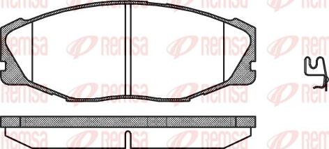 Remsa 0443.04 - Гальмівні колодки, дискові гальма autocars.com.ua