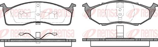 Remsa 0447.00 - Тормозные колодки, дисковые, комплект autodnr.net