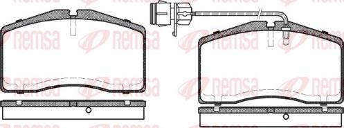 Remsa 0448.12 - Гальмівні колодки, дискові гальма autocars.com.ua