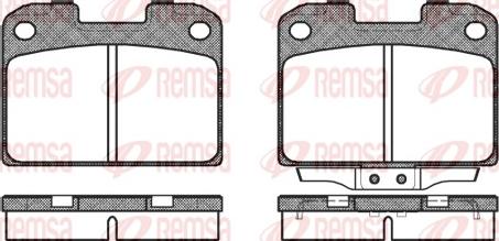 Remsa 0476.00 - Гальмівні колодки, дискові гальма autocars.com.ua