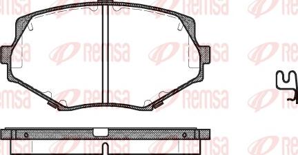 Remsa 0478.02 - Гальмівні колодки, дискові гальма autocars.com.ua