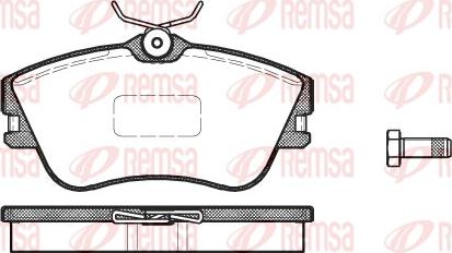 Remsa 0480.00 - Тормозные колодки, дисковые, комплект autodnr.net