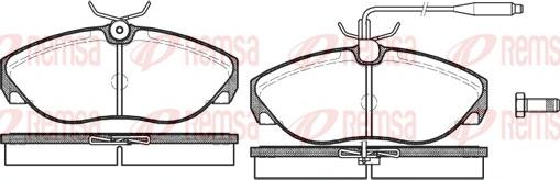 Remsa 0486.02 - Колодка торм. диск. CITROEN JUMPER. FIAT DUCATO передн. пр-во REMSA autocars.com.ua