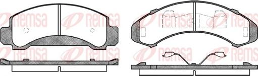 Remsa 0550.00 - Тормозные колодки, дисковые, комплект avtokuzovplus.com.ua