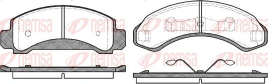 Remsa 0572.00 - Тормозные колодки, дисковые, комплект avtokuzovplus.com.ua