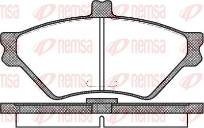 Remsa 0574.00 - Тормозные колодки, дисковые, комплект autodnr.net