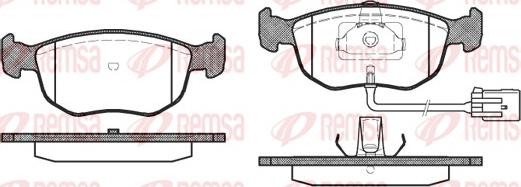 Remsa 0575.02 - Гальмівні колодки, дискові гальма autocars.com.ua