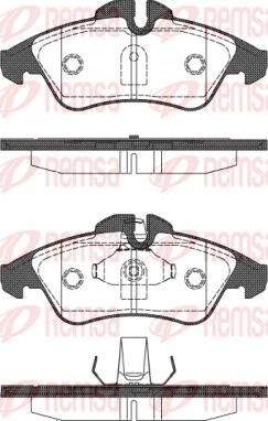 Remsa 0578.10 - Тормозные колодки, дисковые, комплект avtokuzovplus.com.ua