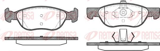 Remsa 0587.00 - Тормозные колодки, дисковые, комплект avtokuzovplus.com.ua