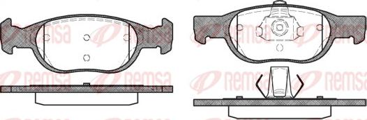 Remsa 0588.10 - Тормозные колодки, дисковые, комплект avtokuzovplus.com.ua