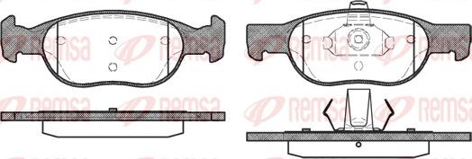 Remsa 0588.20 - Тормозные колодки, дисковые, комплект avtokuzovplus.com.ua