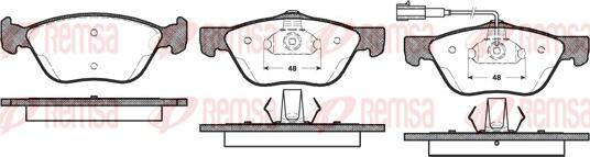 Remsa 0589.21 - Тормозные колодки, дисковые, комплект avtokuzovplus.com.ua