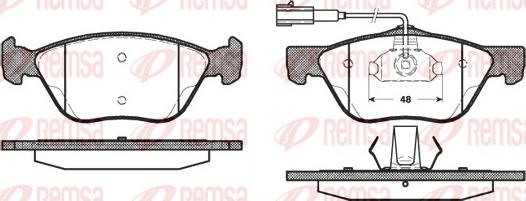 Remsa 0589.22 - Гальмівні колодки, дискові гальма autocars.com.ua