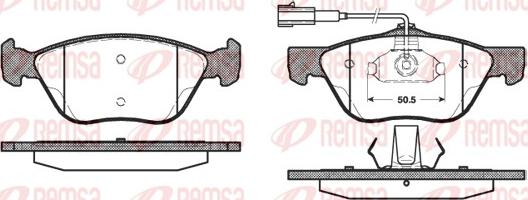 Remsa 0589.32 - Тормозные колодки, дисковые, комплект autodnr.net