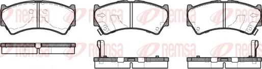 Remsa 0592.52 - Гальмівні колодки, дискові гальма autocars.com.ua