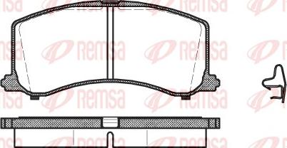 Remsa 0595.02 - Гальмівні колодки, дискові гальма autocars.com.ua
