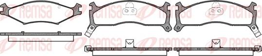 Remsa 0600.02 - Гальмівні колодки, дискові гальма autocars.com.ua