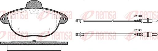 Remsa 0608.04 - Тормозные колодки, дисковые, комплект avtokuzovplus.com.ua