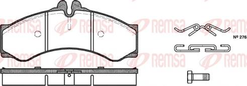 Remsa 0614.00 - Тормозные колодки, дисковые, комплект avtokuzovplus.com.ua