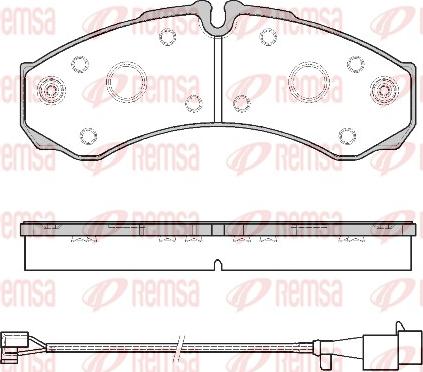 Remsa 0651.52 - Гальмівні колодки, дискові гальма autocars.com.ua