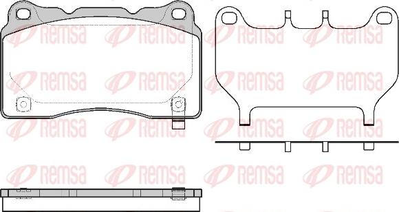 Remsa 0666.64 - Тормозные колодки, дисковые, комплект autodnr.net