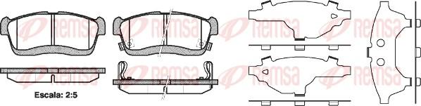 Remsa 0724.42 - Тормозные колодки, дисковые, комплект avtokuzovplus.com.ua