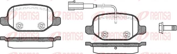 Remsa 0727.02 - Гальмівні колодки, дискові гальма autocars.com.ua