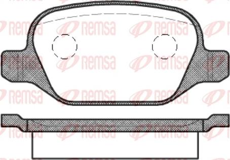 Remsa 0727.10 - Тормозные колодки, дисковые, комплект autodnr.net