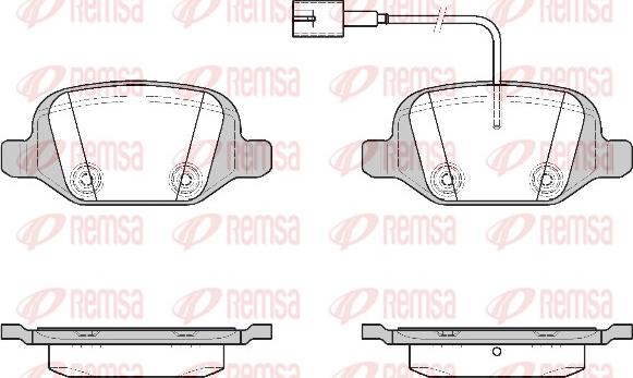 Remsa 0727.22 - Тормозные колодки, дисковые, комплект avtokuzovplus.com.ua