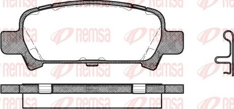 Remsa 0729.02 - Комплект гальмівних колодок з 4 шт. дисків autocars.com.ua