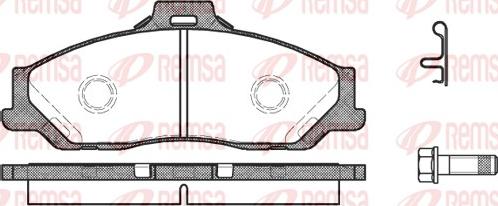 Remsa 0730.01 - Комплект гальмівних колодок передн Ford Ranger Mazda 323 S Vi. B-Serie. Bt-50 1.6-4.0 09.98-12.15 autocars.com.ua